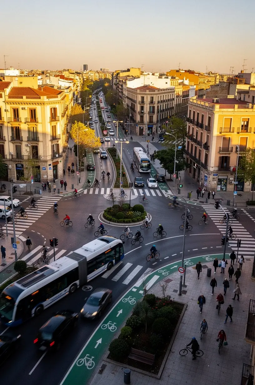 Integrated transport systems improving urban transit efficiency.